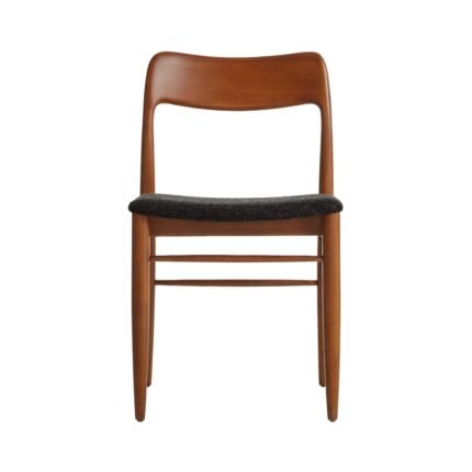 Mid-Century Walnut Dining Chair with Upholstered Seat